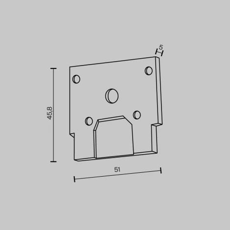 Торцевая заглушка для шинопровода ClipLine Exility Maytoni Accessories for tracks Exility TRA034EC-SCCL-42B