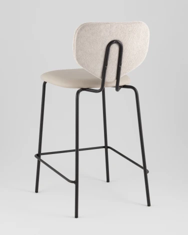 Стул полубарный Masey бежевый с бежевой экокожей Stool Group арт.УТ000039582