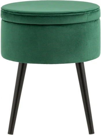Пуф Клайс с ящиком велюр зелёный УТ000035914