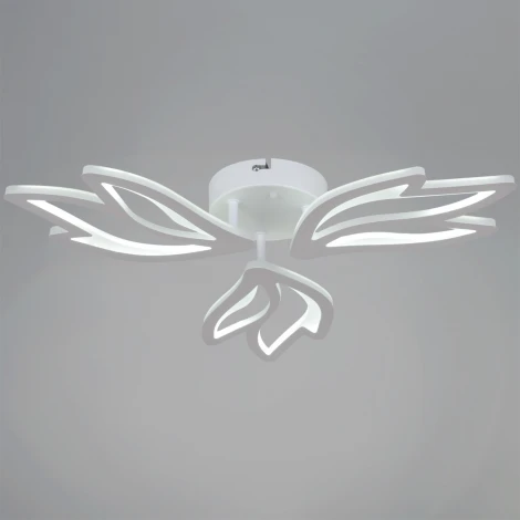 Потолочная люстра на штанге светодиодная с пультом регулировкой цветовой температуры, яркости и ночным режимом Reluce 09862-0.3-03 WH