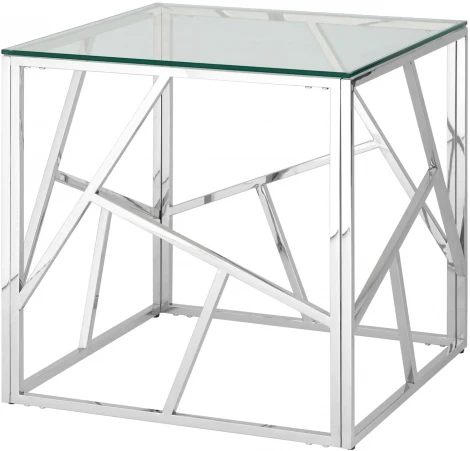 Журнальный столик Stool Group 55*55 АРТ ДЕКО серебро УТ000001507
