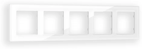 Рамка Ambrella Volt ALFA Platos (Белый Стекло органическое) 5-ая AF330105