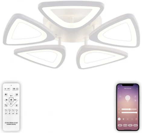 Потолочная люстра с пультом, светодиодная Natali Kovaltseva Kirke LED LAMPS 81242