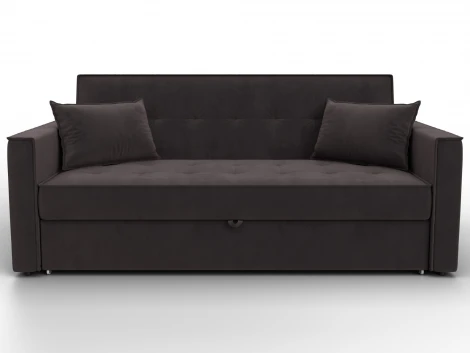 Диван прямой Лига-104 (160) (ЛДСП,Брус,Фанера,Велюр/Коричневый) Лига Диванов 134888