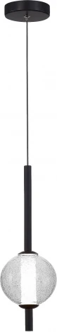 Подвесной светильник ST Luce Peek SL6120.403.01 Черный/Прозрачное кракелированное стекло LED 1*8,5W