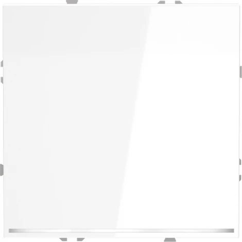 Выключатель одноклавишный с подсветкой (белый глянцевый) Voltum S70 VLS010201