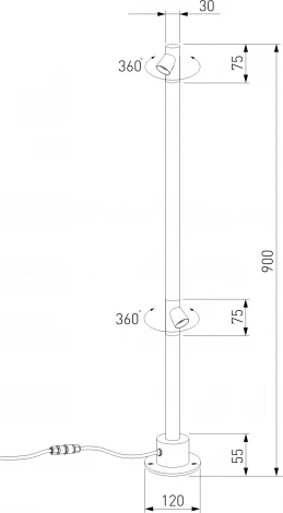 Наземный светильник Elektrostandard Rone 35175/F черный (LED, 220V, круглые, IP65)