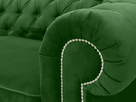 Диван Chesterfield ОГОГО (арт.583698), (Ткань/Зеленый)