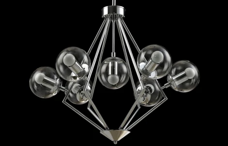 Подвесная люстра Crystal Lux Fabricio SP7 CHROME/TRANSPARENTE