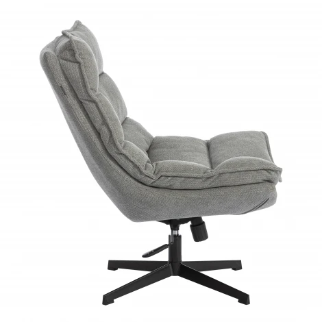 Кресло лаунж Reflex/Рефлекс с пуфом велюр/букле (HYP), светло-серый Tetchair 25506