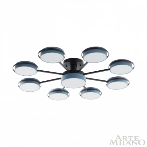 Потолочная люстра на штанге Arte Milano Ferrara 250406/8+1 Gr (LED, 220V, круглые)