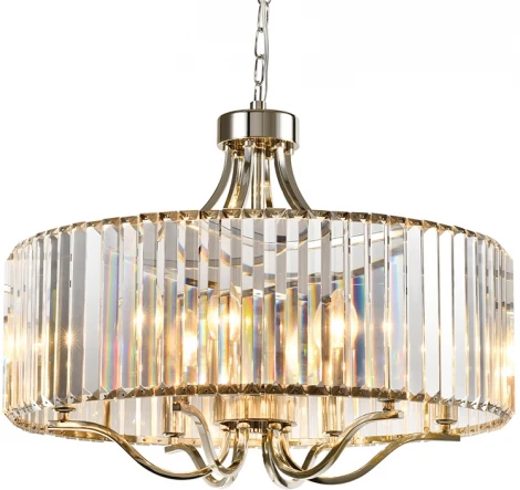 Подвесная люстра Newport 12400 12406/S (220V, хрусталь, на цепи, круглые)