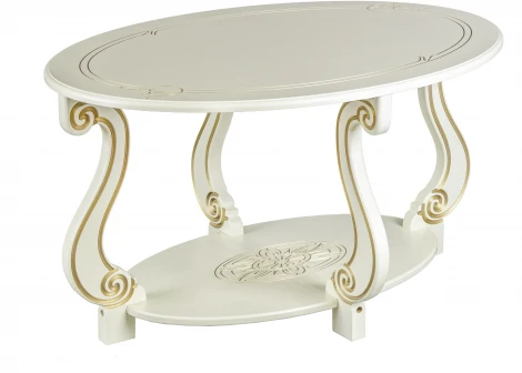 Стол журнальный Овация (М) слоновая кость/золото от фабрики Mebelik