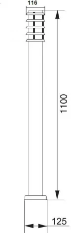Наземный светильник Oasis Light 75820-1100 SS (220V, IP44)