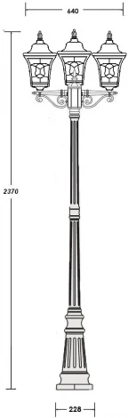 Наземный фонарь VENECIA 2L 91809LB Bl Oasis Light (220V, фонарь, IP44)