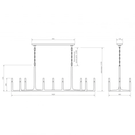 Подвесная люстра Covali APL-50625