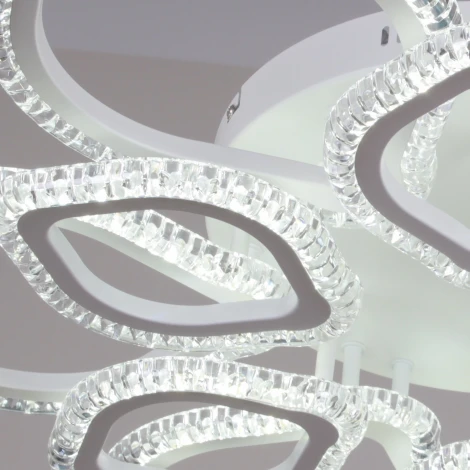 Потолочная люстра светодиодная на штанге с пультом с регулировкой цветовой температуры, яркости и ночным режимом Reluce 56890-0.3-6+6A WH