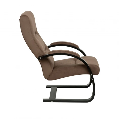 Кресло Leset Монэ 4687206966451 Фанера,Береза,Шпон, Велюр, Коричневый, Венге