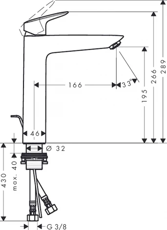 Смеситель Hansgrohe Logis 71090000 для раковины