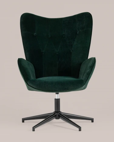 Кресло Stool Group Филадельфия велюр изумрудный ножка черная УТ000010439