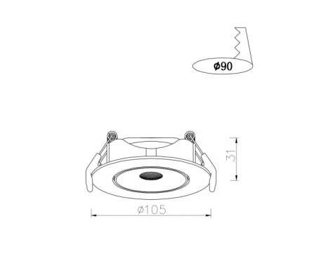 Встраиваемый точечный светильник Arte Lamp Kaus A4762PL-1WH (LED, 220V, круглые)