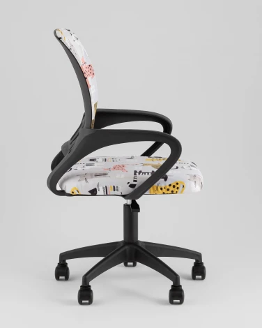 Кресло офисное TopChairs Simple SN Junior принт Blue Cats пластик черный TopChairs УТ000042085