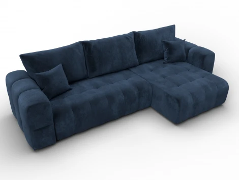Диван угловой Лига-110 НПБ угол универсальный (ДВП,ДСП,ЛДСП,Брус,Фанера,Велюр/Синий) Лига Диванов 136539