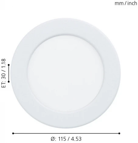 Встраиваемый точечный светильник Eglo Fueva 5 99191 (LED, 220V, круглые)