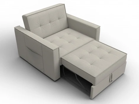 Кресло-кровать Лига-104 (80) (ЛДСП,Брус,Фанера,Рогожка/Бежевый) Лига Диванов 134842