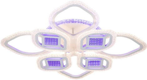 Потолочная люстра на штанге с таймером Mira 10265/8 LED*150W White (220V, пульт управления)