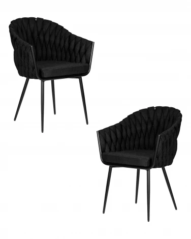Набор 2 шт стул обеденный DOBRIN MATILDA (черная ткань (LAR 275-50))