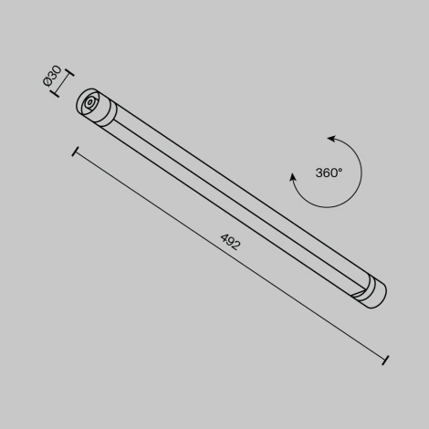 Трековый светильник модульный низковольтный LED 12W 24V Maytoni Basis C147CL-L500-12W3K-B