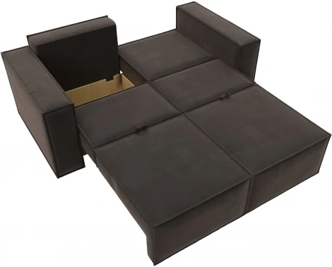 Диван прямой Куба мини (Коричневый/Велюр) Лига Диванов арт.121874