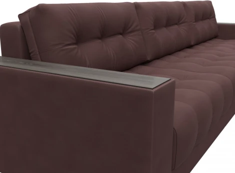 Диван угловой с декором Лига-049 НПБ Лонг Лига Диванов (Замша) арт.128511