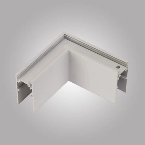 Коннектор угловой для накладного магнитного шинопровода AM Group MAGNET AM401 LL-20B 90° горизонтальный WH (48V)