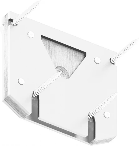 Торцевая заглушка трека Denkirs Smart Slott TR2017-WH, белая, алюминий