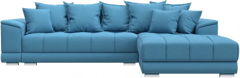 Диван угловой НордСтар правый угол (Голубой/Рогожка) Лига Диванов арт.123502