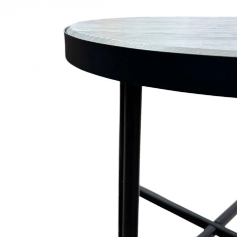 Стол журнальный МеталлАрт М011 МАЛЫЙ бежевый дуб/черный Mebelik 009490