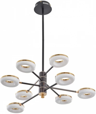 Потолочная люстра светодиодная на штанге Arte Milano Ferrara-72999 276699/8 BK/GD (220V)