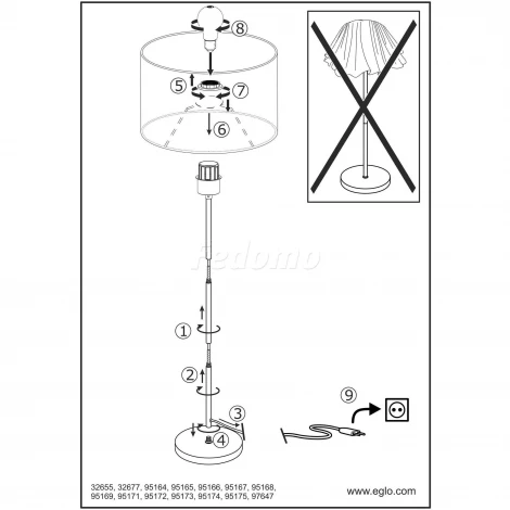 Торшер Eglo Viserbella 97647 (220V, круглые)