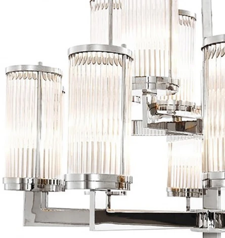 Подвесная люстра ярусная Сilindery Silver D75 By ImperiumLoft Сilindery01 (220V, на цепи)