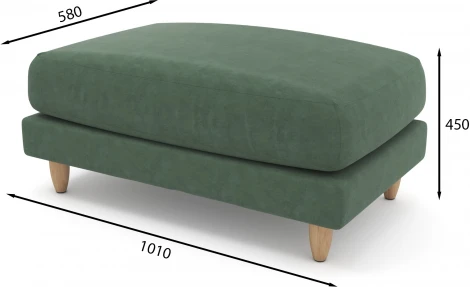 Банкетка Arsko Корс 2 зеленый велюр