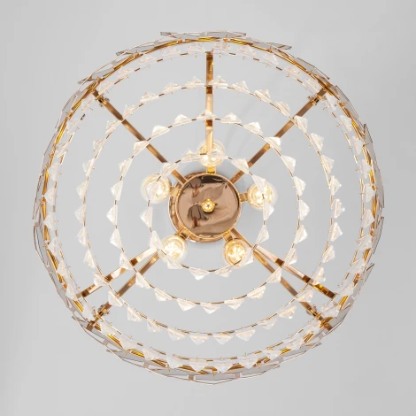 Подвесная люстра Eurosvet Ariana 10113/5 золото/прозрачный хрусталь Strotskis