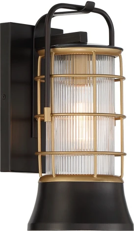 Настенный уличный светильник Eurofase QN-RIVAMAR-S-BLK-GD (220V, IP44)