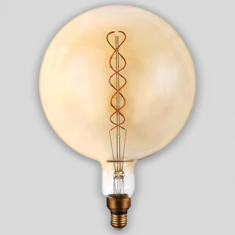 Лампочка светодиодная филаментная прозрачный шар E27 8W Thomson Filament Flexible G200 TH-B2176