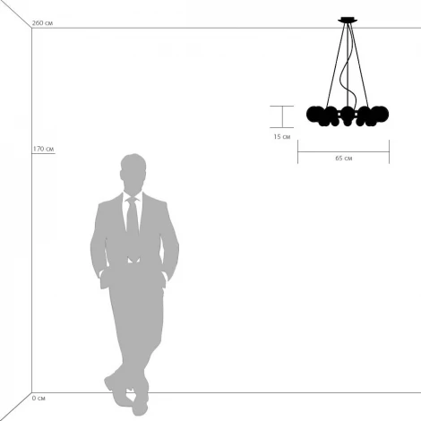 Подвесная люстра Lightstar Sferetta 801124 (220V, на тросе, шарики, кольцо, бусы)