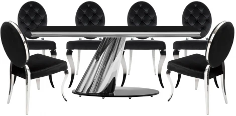 Обеденная группа Woodville Итар (Металл, Ткань, Стекло) арт.599465