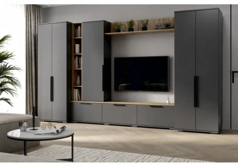 Шкаф Филеста 2-ств. графит 664897