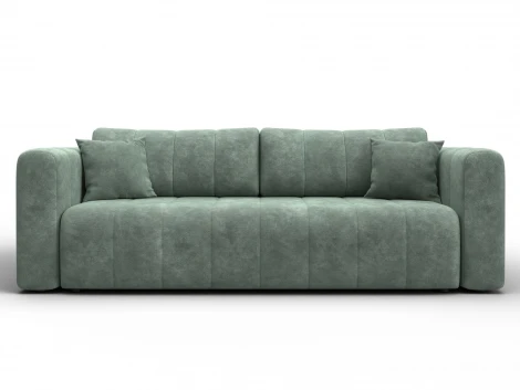 Диван прямой Лига-062 НПБ (ДСП,Фанера,ХДФ/Пластик/Велюр/Зеленый) Лига Диванов 130268