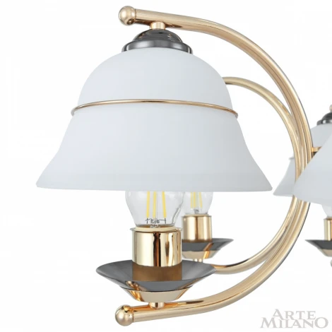 Подвесная люстра Arte Milano Florentia-1240 301240/6 Bk/Gd (220V, на цепи)